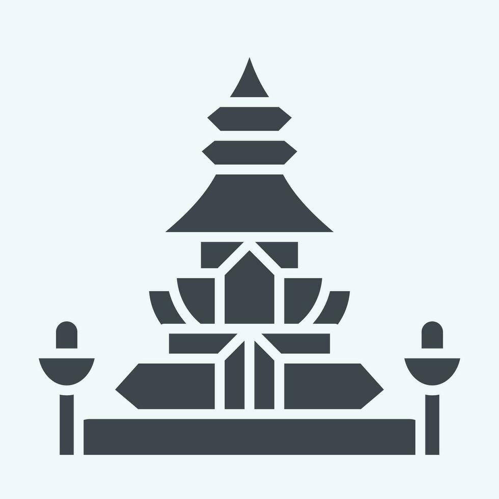 icono Rey norodom estupa relacionado a Camboya símbolo. glifo estilo. sencillo diseño editable. sencillo ilustración vector