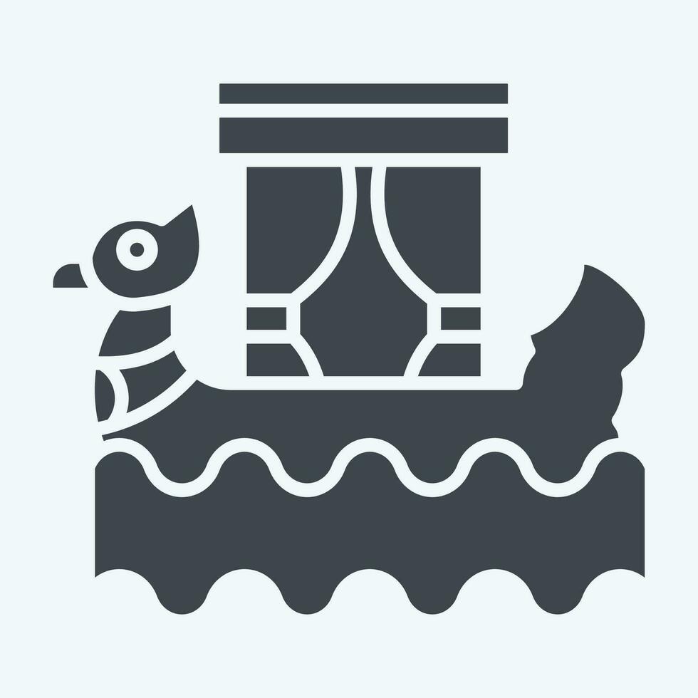 Icon Boat. related to Cambodia symbol. glyph style. simple design editable. simple illustration vector