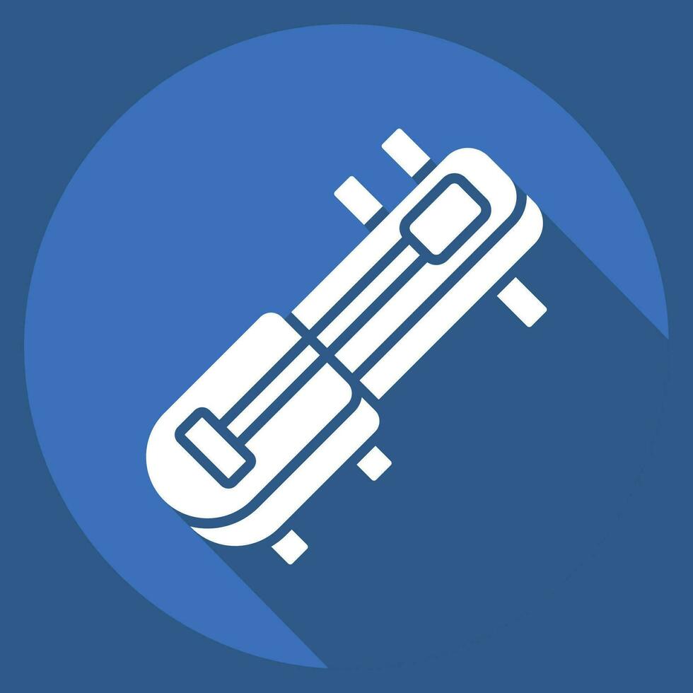 Icon Krapeu. related to Cambodia symbol. long shadow style. simple design editable. simple illustration vector