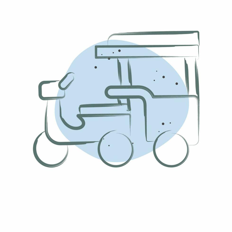 Icon Tuk Tuk. related to Cambodia symbol. Color Spot Style. simple design editable. simple illustration vector