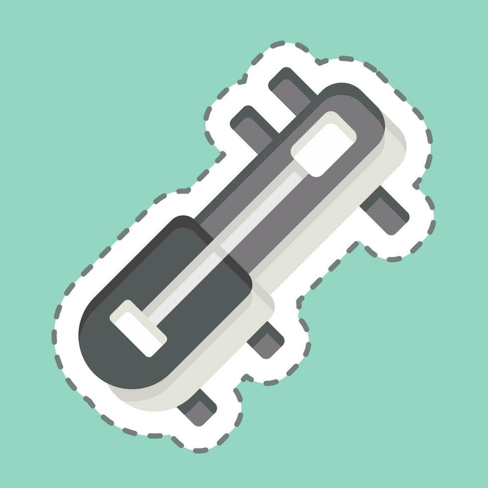 Sticker line cut Krapeu. related to Cambodia symbol. simple design editable. simple illustration vector