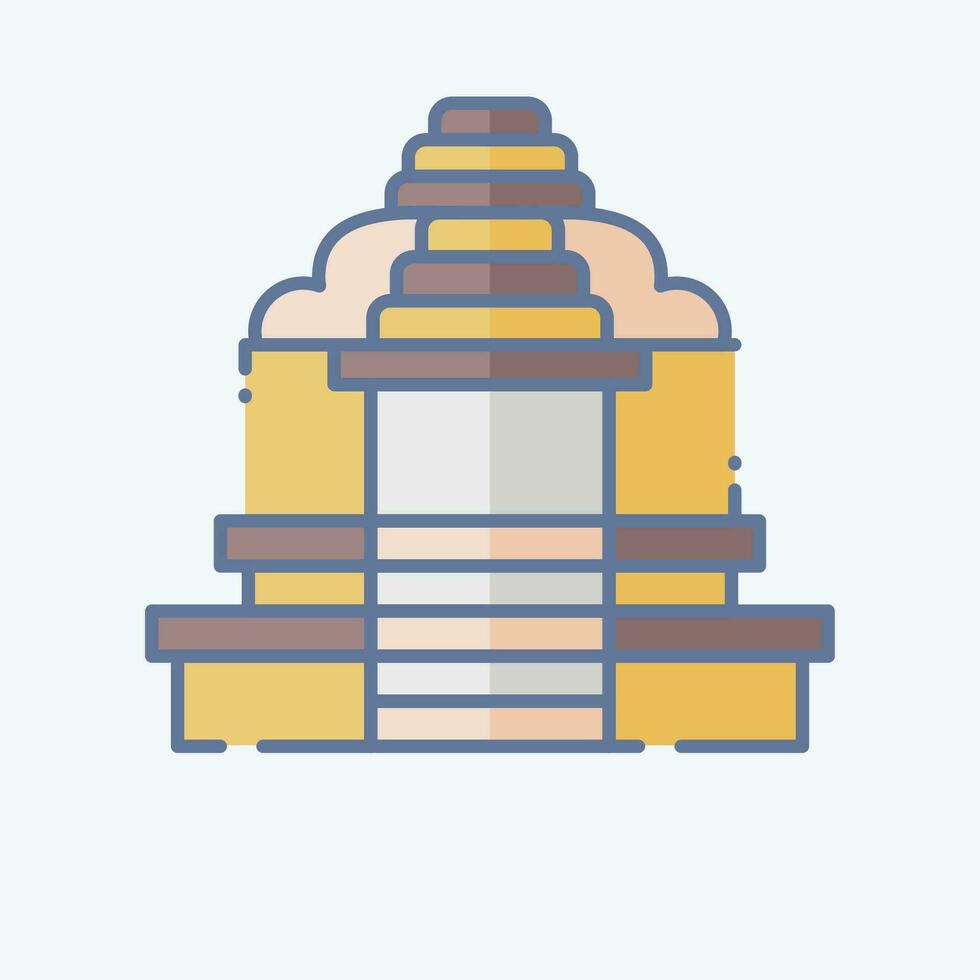 Icon Religion Hindu. related to Cambodia symbol. doodle style. simple design editable. simple illustration vector