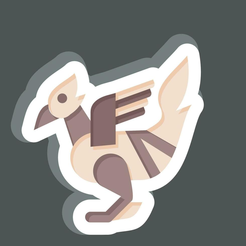 Sticker Bird Statues. related to Cambodia symbol. simple design editable. simple illustration vector