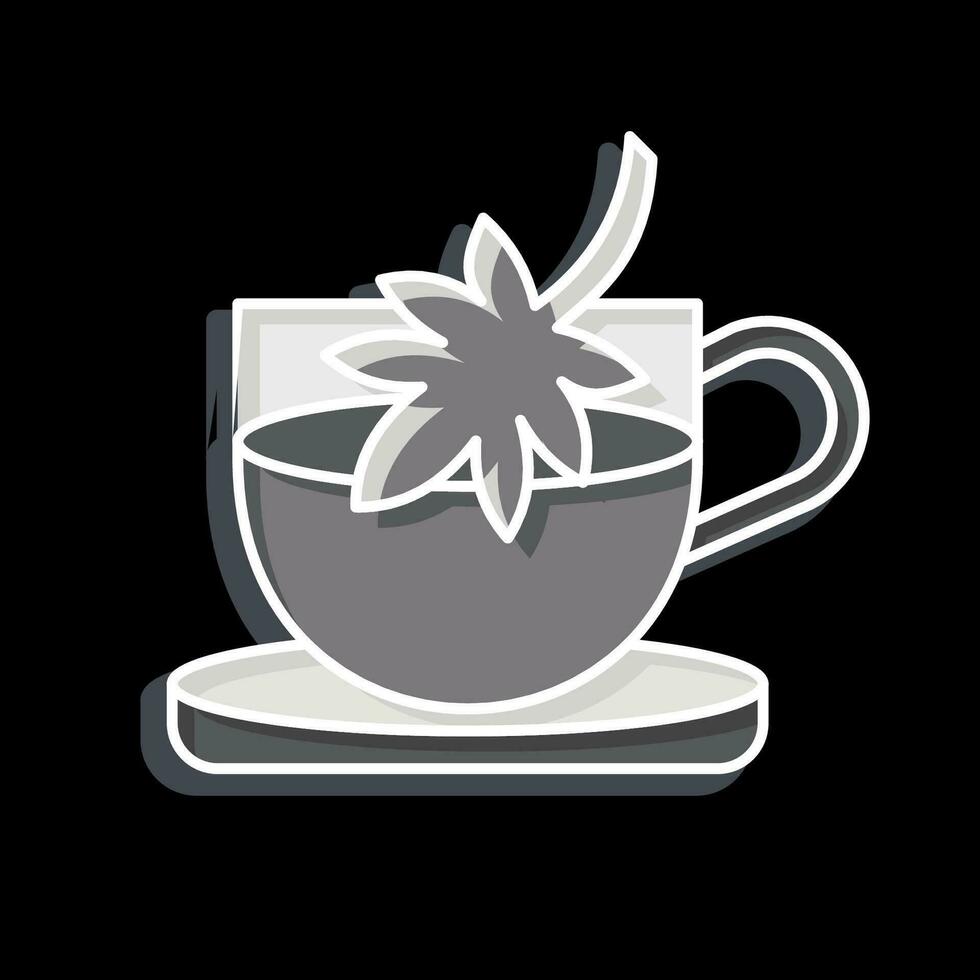 Icon Cannabis Tea. related to Cannabis symbol. glossy style. simple design editable. simple illustration vector