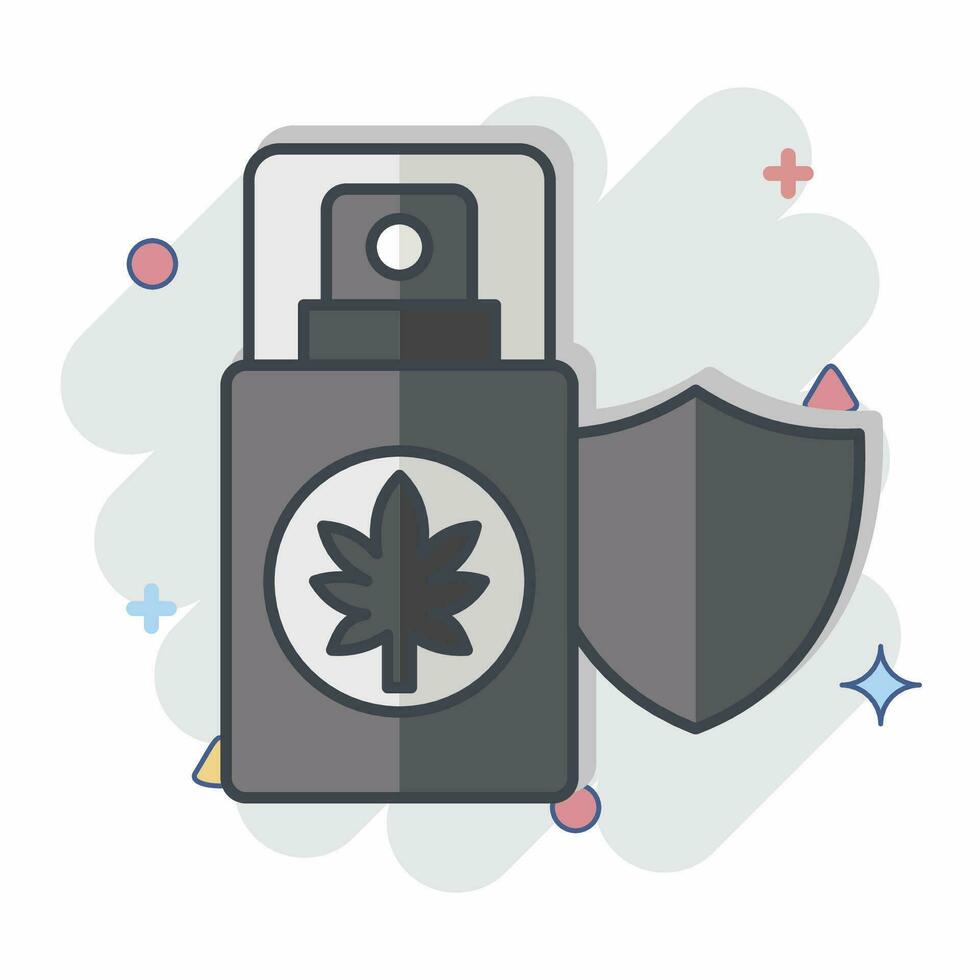 Icon Quality Product. related to Cannabis symbol. comic style. simple design editable. simple illustration vector