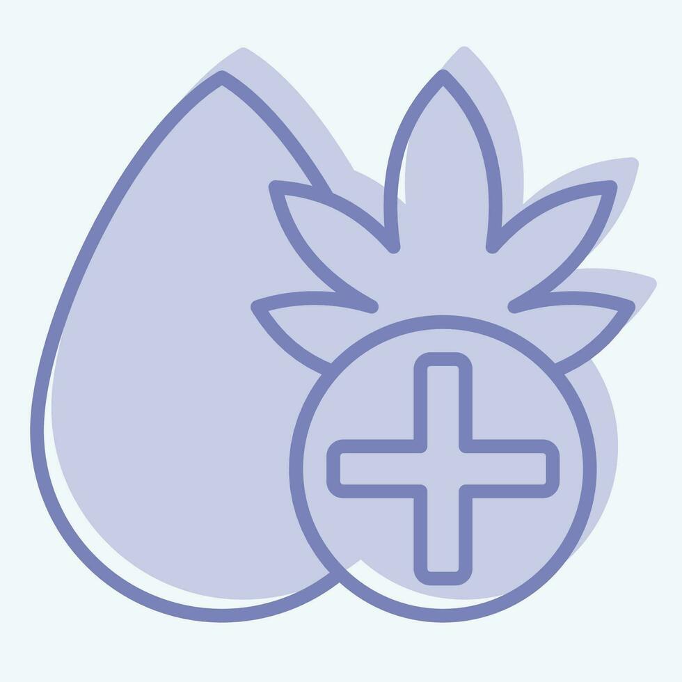 Icon CBD Oil. related to Cannabis symbol. two tone style. simple design editable. simple illustration vector