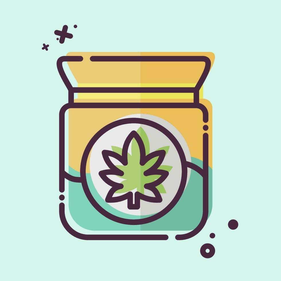 Icon CBD Guideline. related to Cannabis symbol. MBE style. simple design editable. simple illustration vector