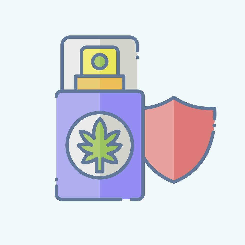 Icon Quality Product. related to Cannabis symbol. doodle style. simple design editable. simple illustration vector