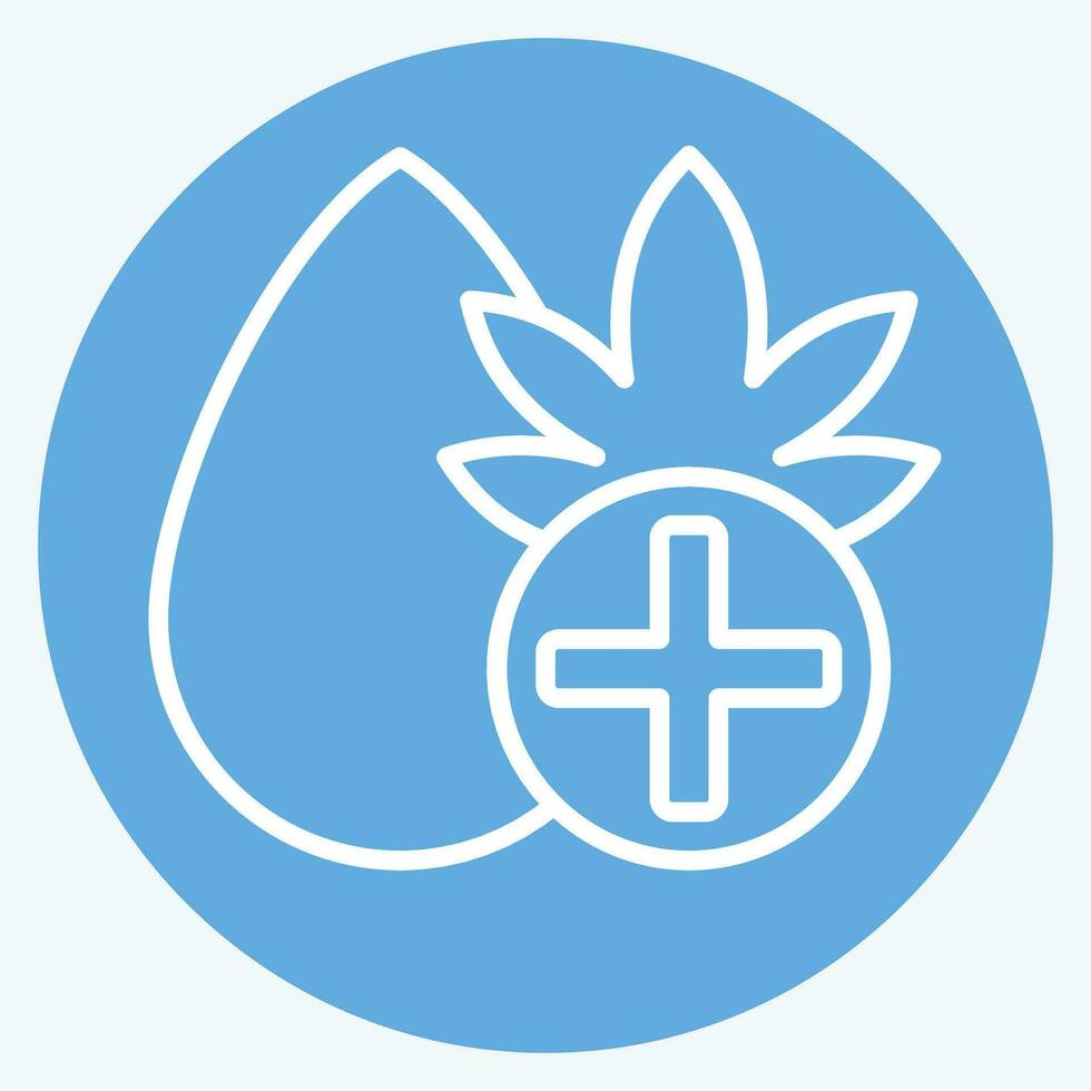 Icon CBD Oil. related to Cannabis symbol. blue eyes style. simple design editable. simple illustration vector