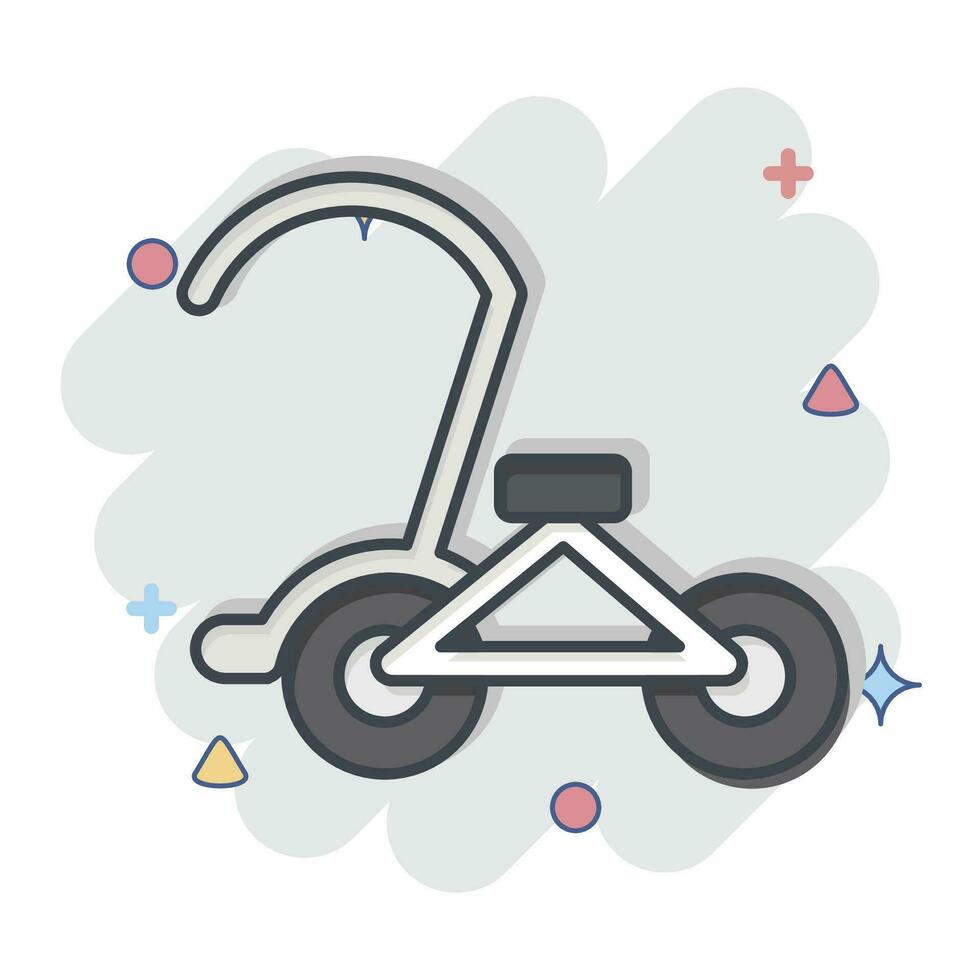 Icon Cycle. related to Cambodia symbol. comic style. simple design editable. simple illustration vector