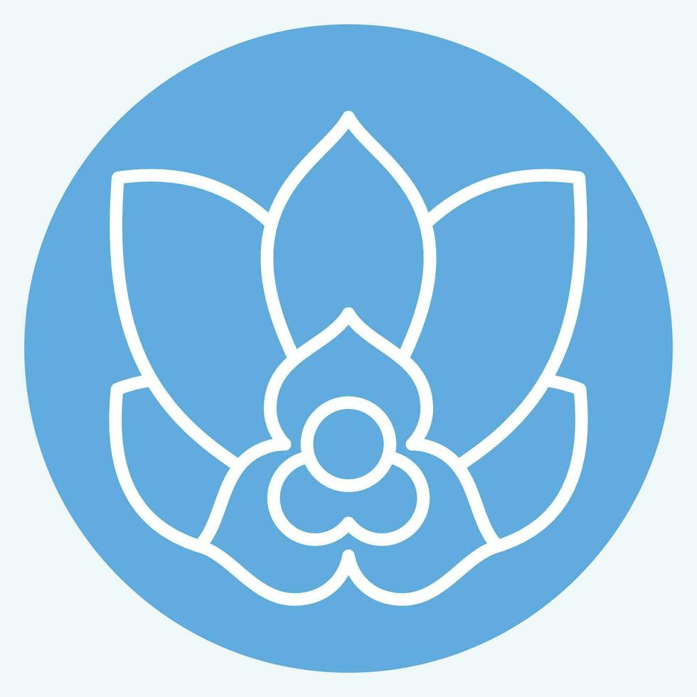 Icon Rumdul. related to Cambodia symbol. blue eyes style. simple design editable. simple illustration vector