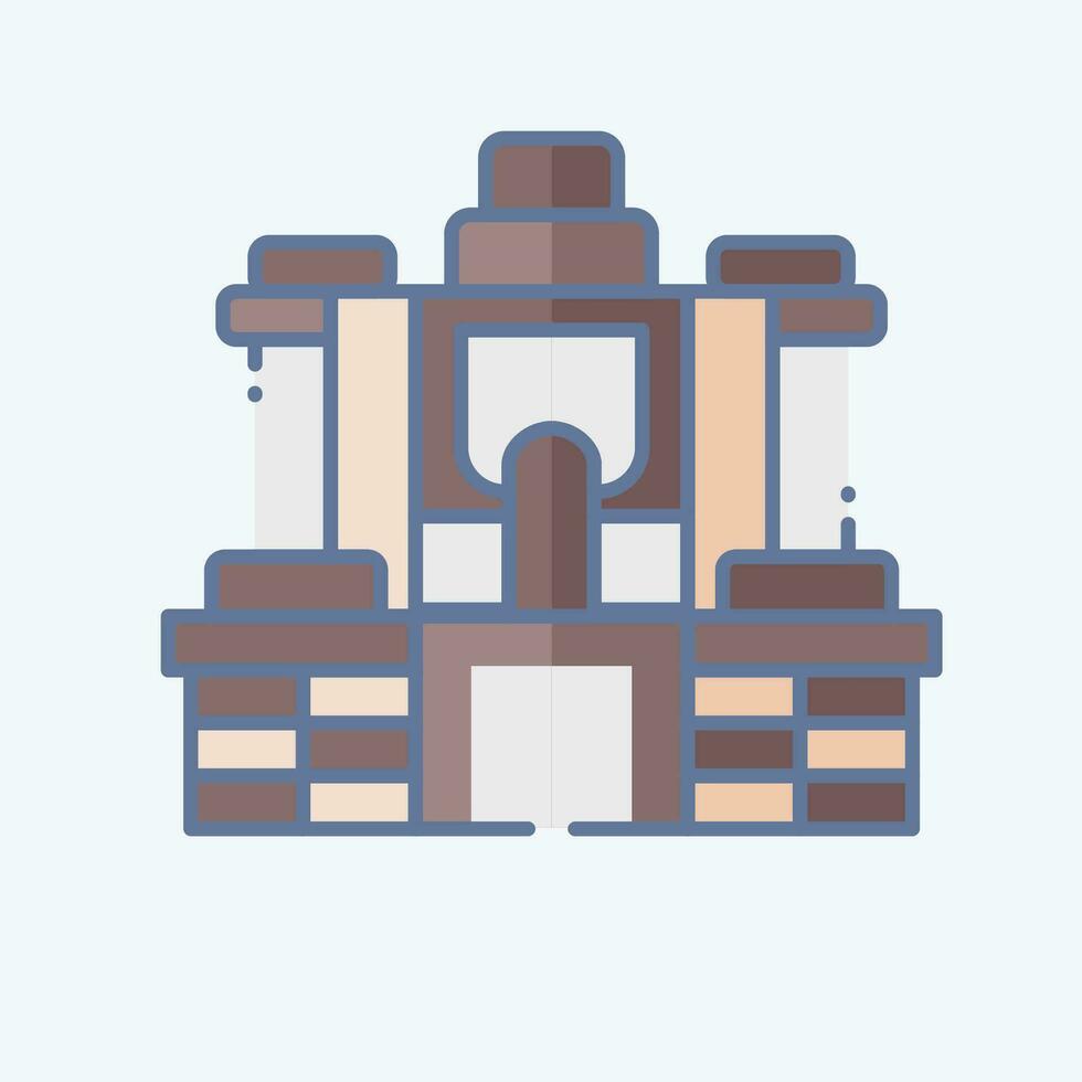 Icon Angkor Thom. related to Cambodia symbol. doodle style. simple design editable. simple illustration vector