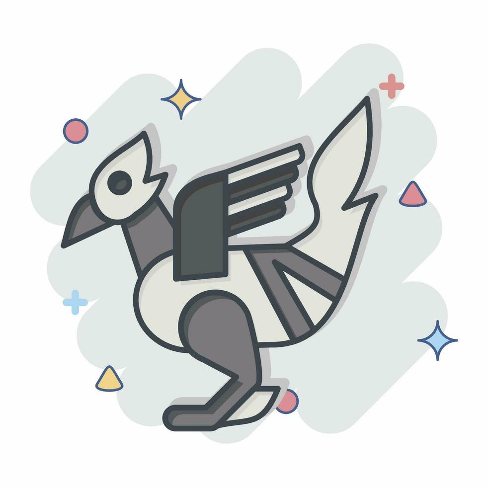 Icon Bird Statues. related to Cambodia symbol. comic style. simple design editable. simple illustration vector