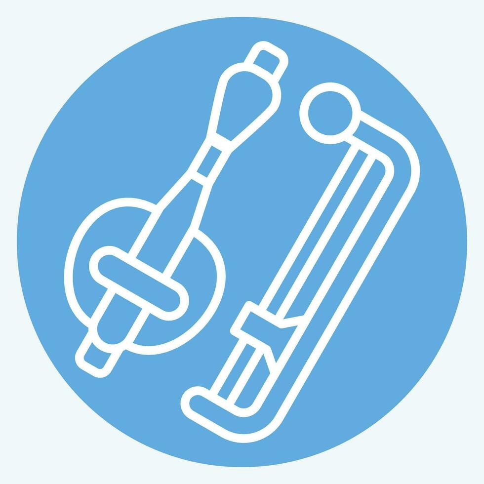 Icon Tro. related to Cambodia symbol. blue eyes style. simple design editable. simple illustration vector