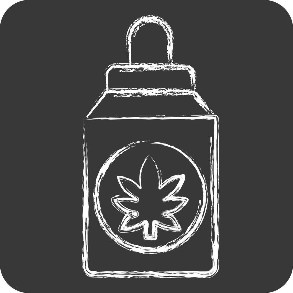 Icon Cannabidiol . related to Cannabis symbol. chalk Style. simple design editable. simple illustration vector