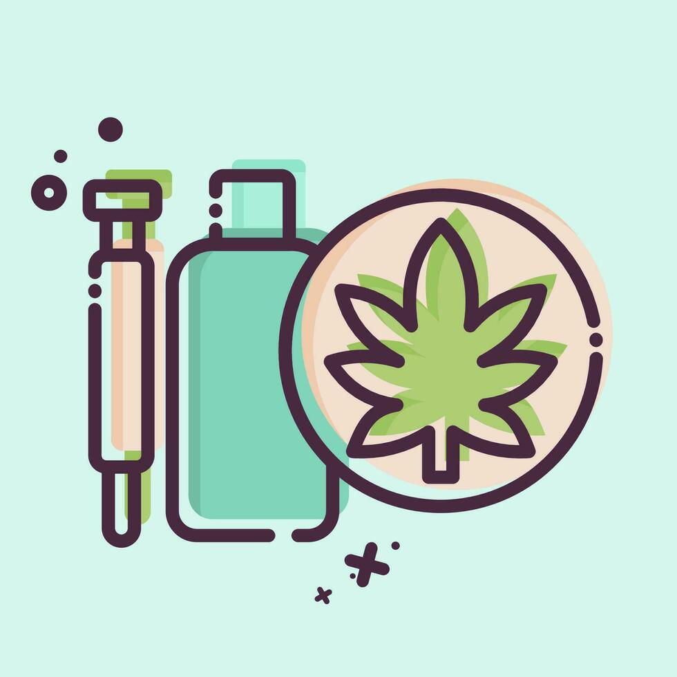 icono cannabinoide drogas relacionado a canabis símbolo. mbe estilo. sencillo diseño editable. sencillo ilustración vector