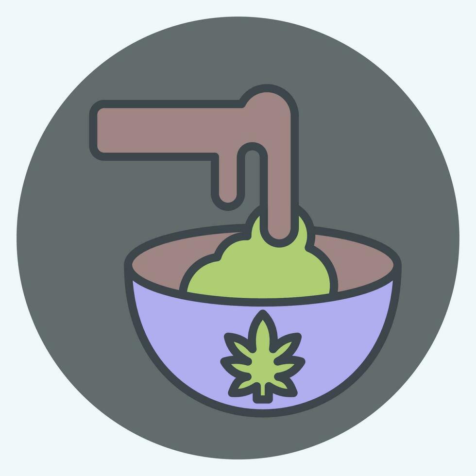 Icon Concentrates. related to Cannabis symbol. color mate style. simple design editable. simple illustration vector