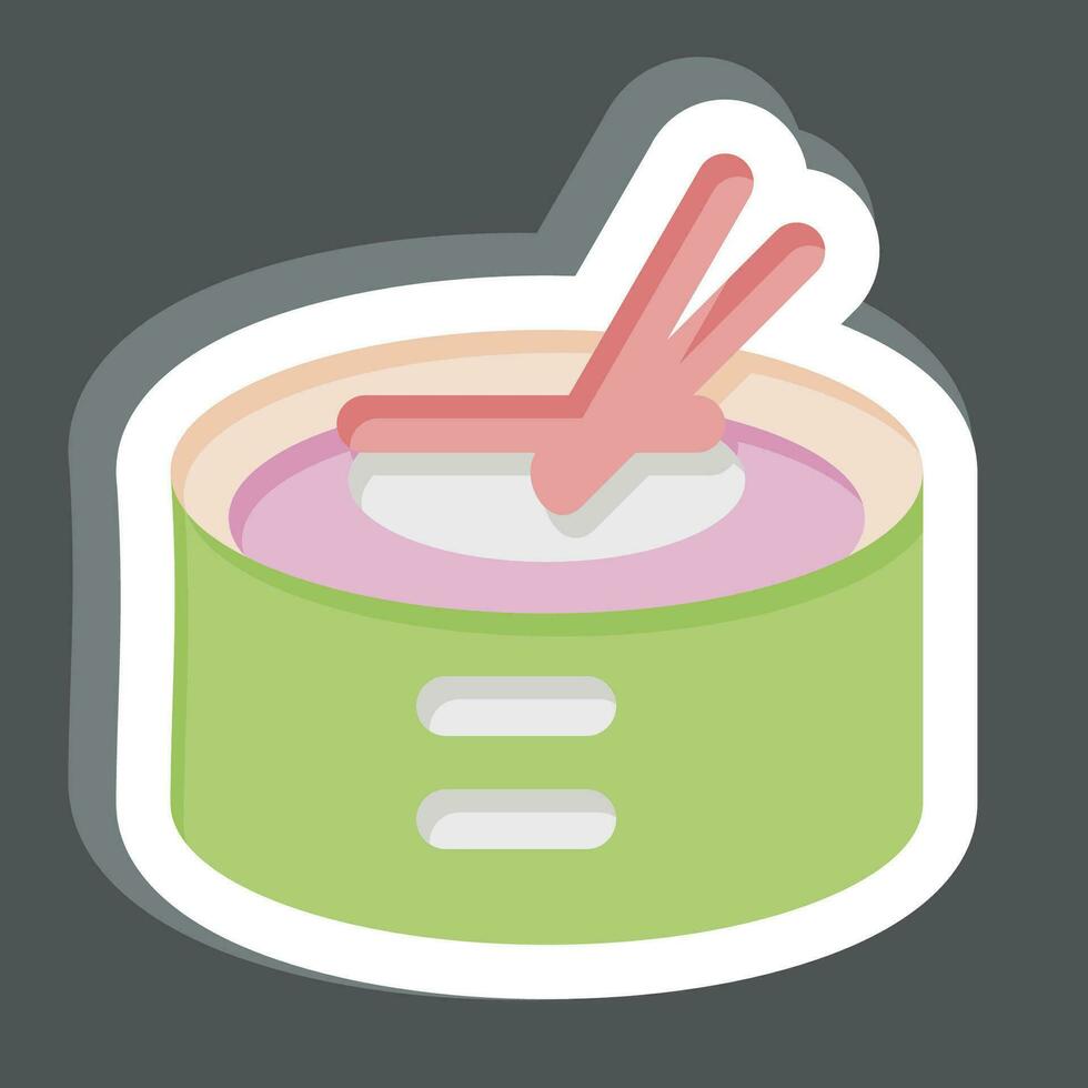 Sticker Amok. related to Cambodia symbol. simple design editable. simple illustration vector