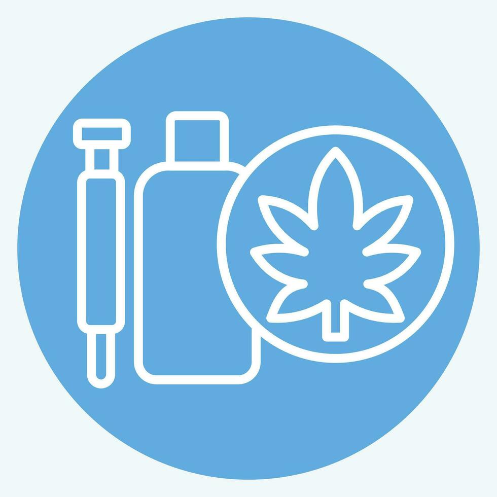 Icon Cannabinoid Drugs. related to Cannabis symbol. blue eyes style. simple design editable. simple illustration vector