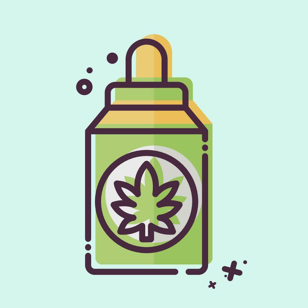 icono cannabidiol . relacionado a canabis símbolo. mbe estilo. sencillo diseño editable. sencillo ilustración vector