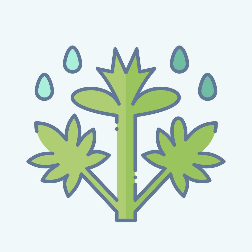 Icon Crow Cannabis. related to Cannabis symbol. doodle style. simple design editable. simple illustration vector