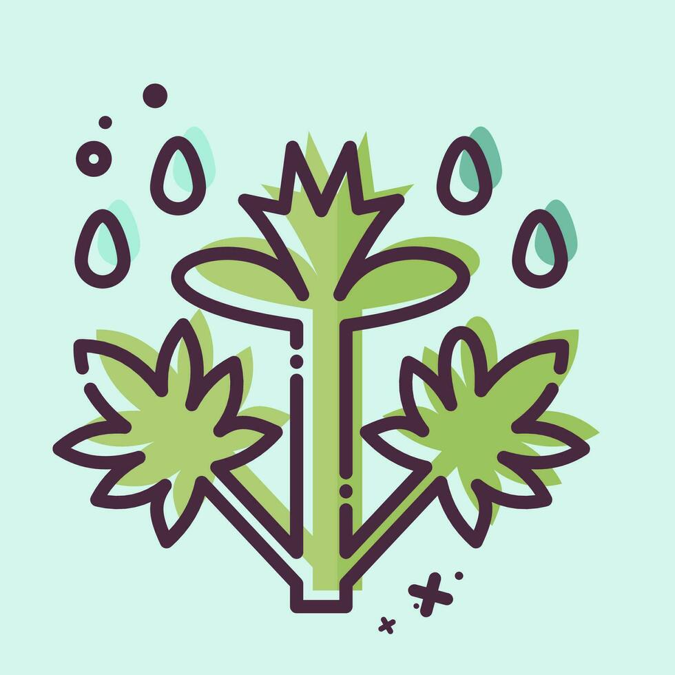 Icon Crow Cannabis. related to Cannabis symbol. MBE style. simple design editable. simple illustration vector