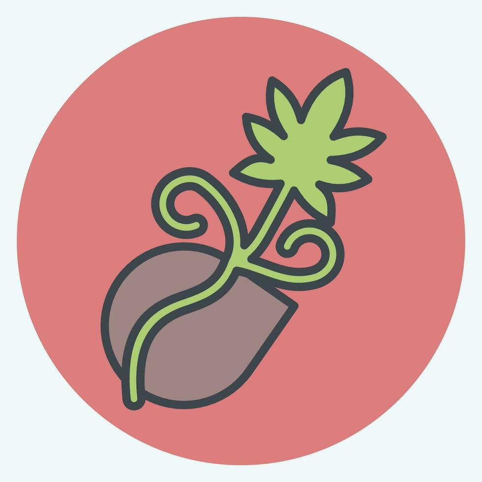 Icon Cannabis Seeds. related to Cannabis symbol. color mate style. simple design editable. simple illustration vector