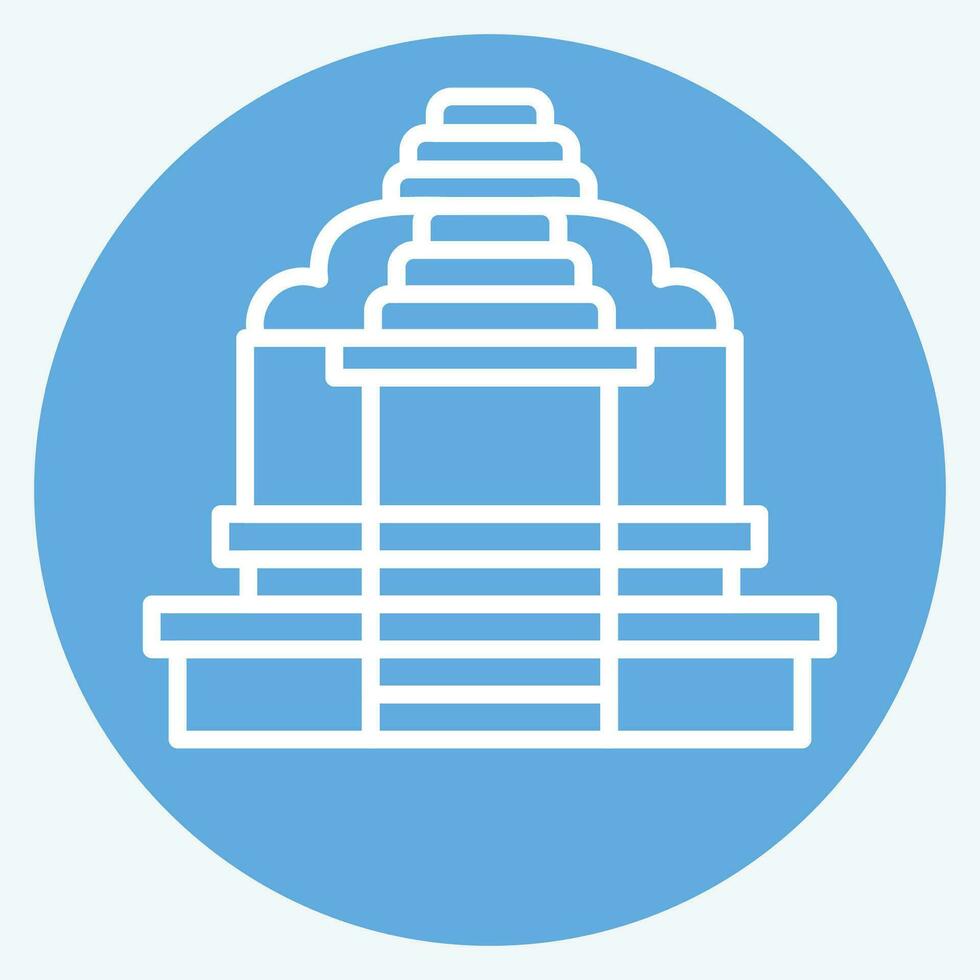 Icon Religion Hindu. related to Cambodia symbol. blue eyes style. simple design editable. simple illustration vector