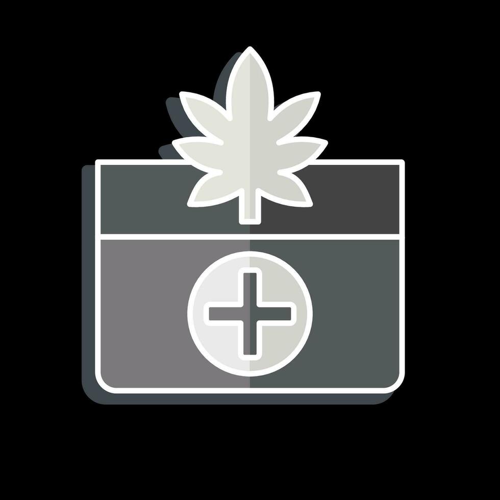 Icon Medicinal Benefits. related to Cannabis symbol. glossy style. simple design editable. simple illustration vector