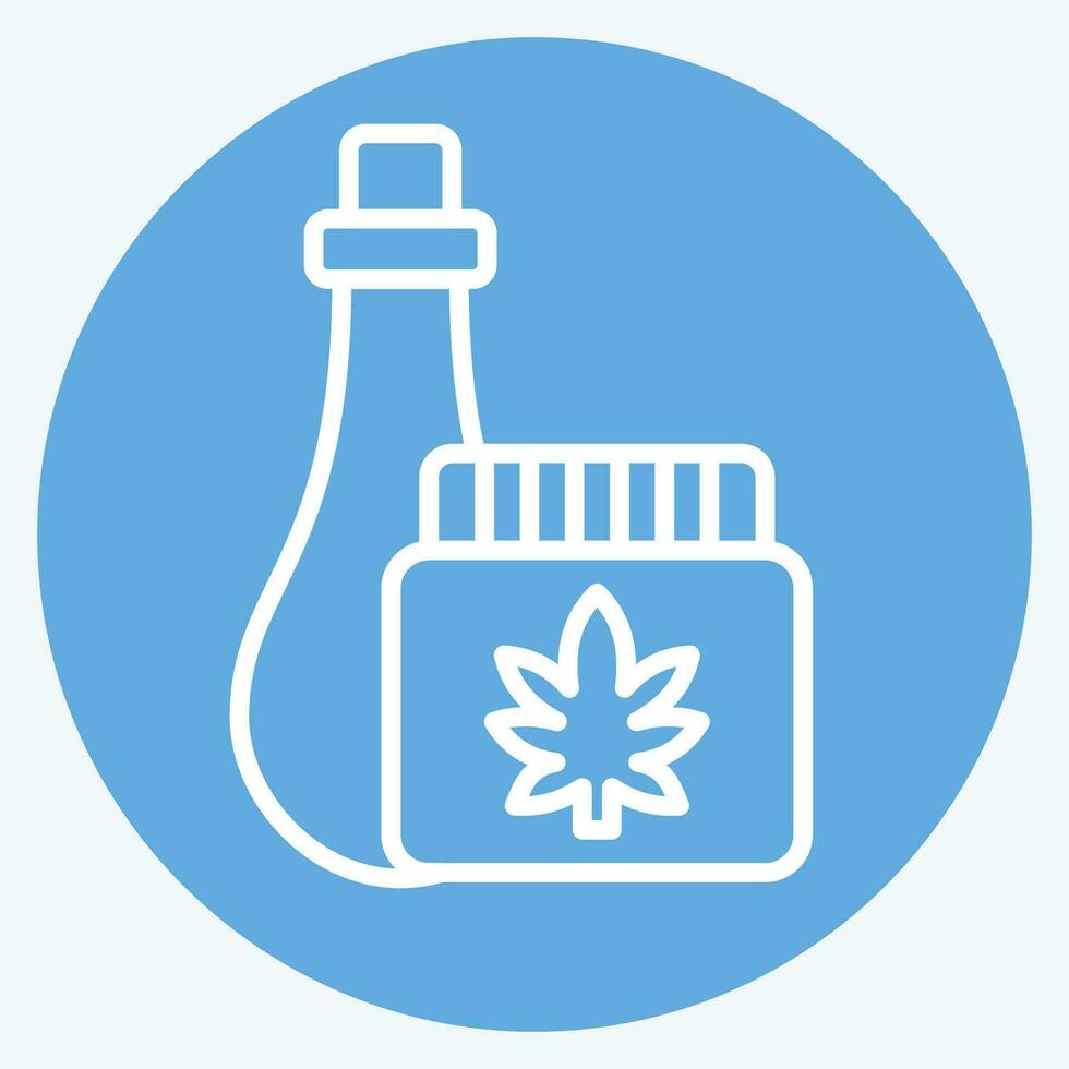 Icon Cannabis Product. related to Cannabis symbol. blue eyes style. simple design editable. simple illustration vector