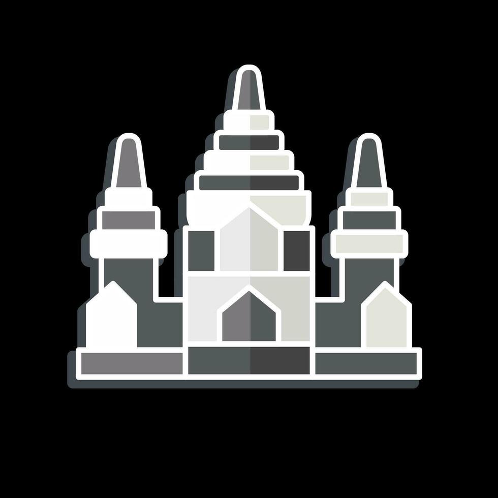 Icon Angkor Wat. related to Cambodia symbol. glossy style. simple design editable. simple illustration vector