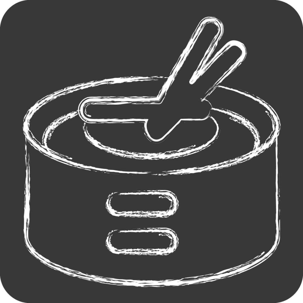 Icon Amok. related to Cambodia symbol. chalk Style. simple design editable. simple illustration vector