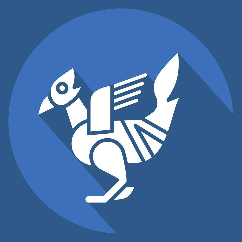 Icon Bird Statues. related to Cambodia symbol. long shadow style. simple design editable. simple illustration vector