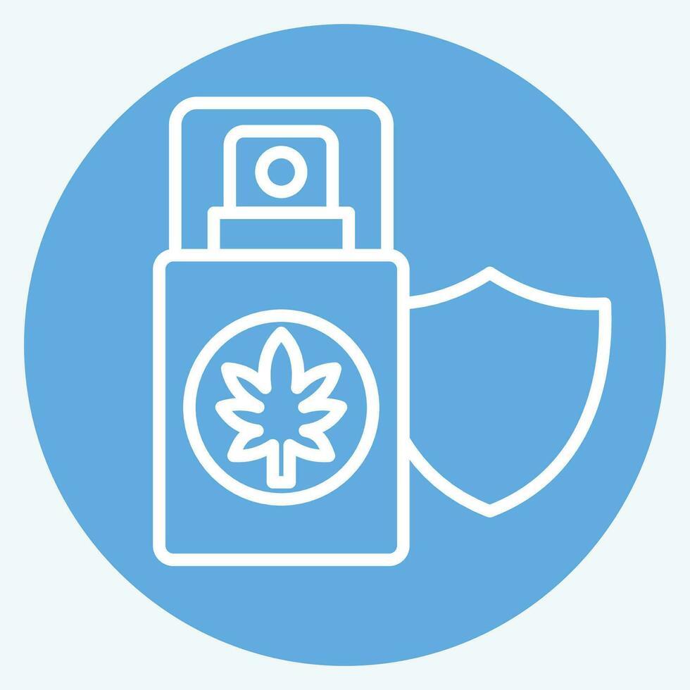 Icon Quality Product. related to Cannabis symbol. blue eyes style. simple design editable. simple illustration vector
