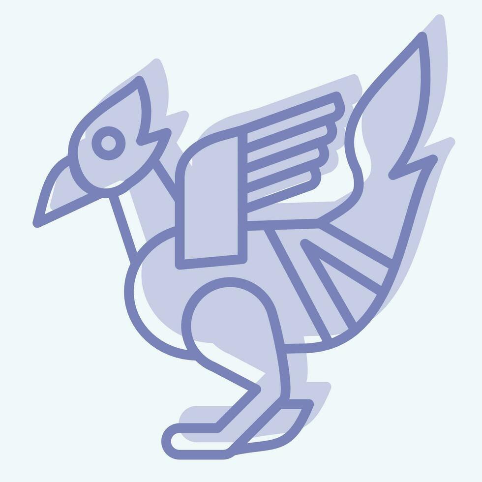 Icon Bird Statues. related to Cambodia symbol. two tone style. simple design editable. simple illustration vector