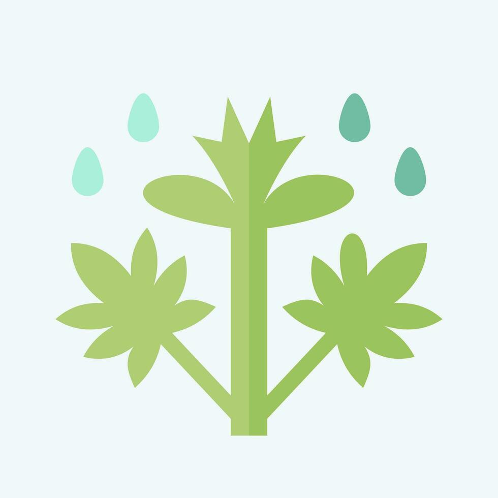 Icon Crow Cannabis. related to Cannabis symbol. flat style. simple design editable. simple illustration vector