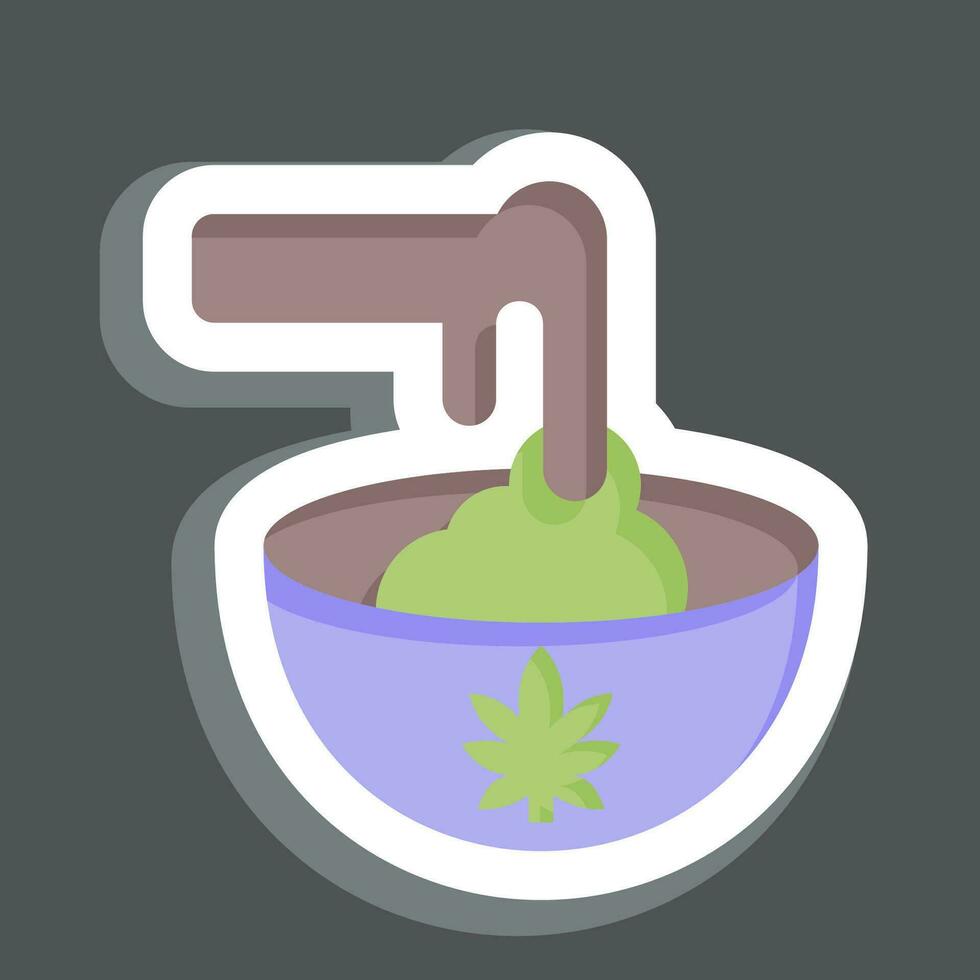 Sticker Concentrates. related to Cannabis symbol. simple design editable. simple illustration vector
