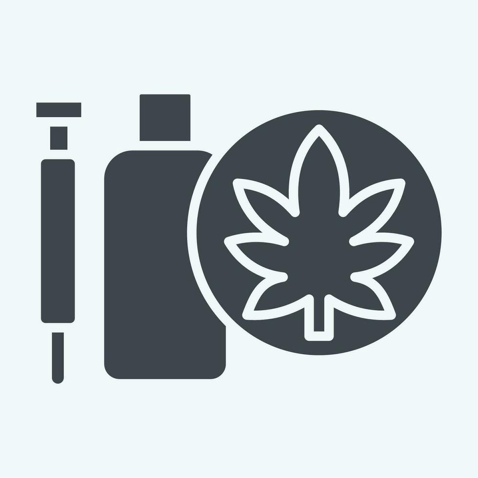 Icon Cannabinoid Drugs. related to Cannabis symbol. glyph style. simple design editable. simple illustration vector
