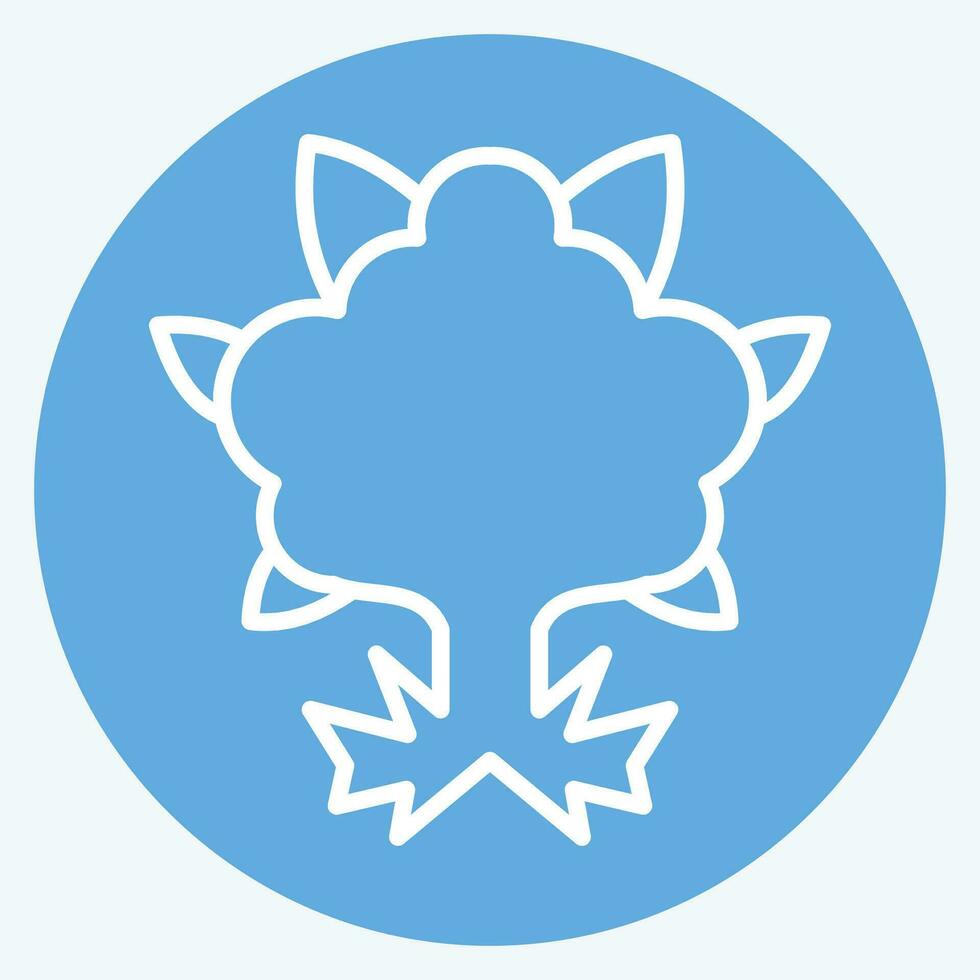 Icon Flower. related to Cannabis symbol. blue eyes style. simple design editable. simple illustration vector