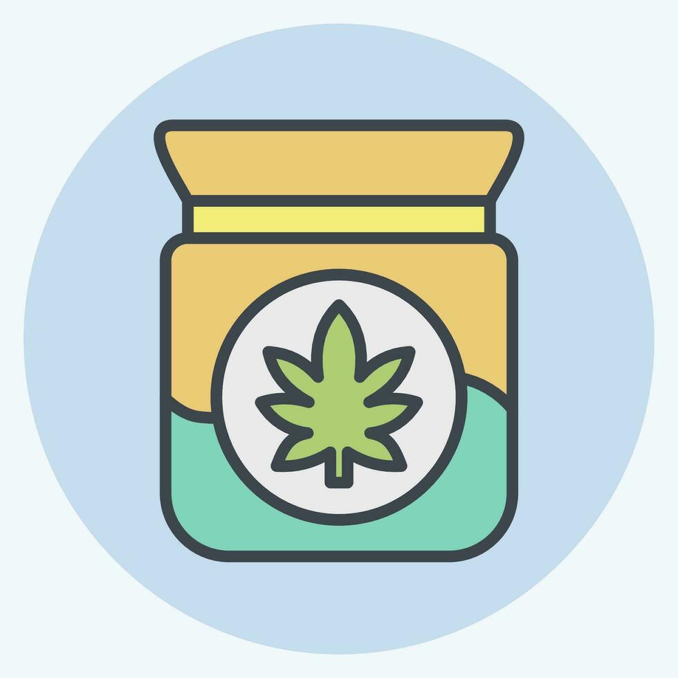 Icon CBD Guideline. related to Cannabis symbol. color mate style. simple design editable. simple illustration vector