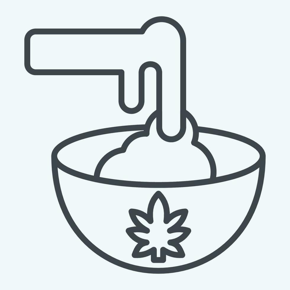 Icon Concentrates. related to Cannabis symbol. line style. simple design editable. simple illustration vector