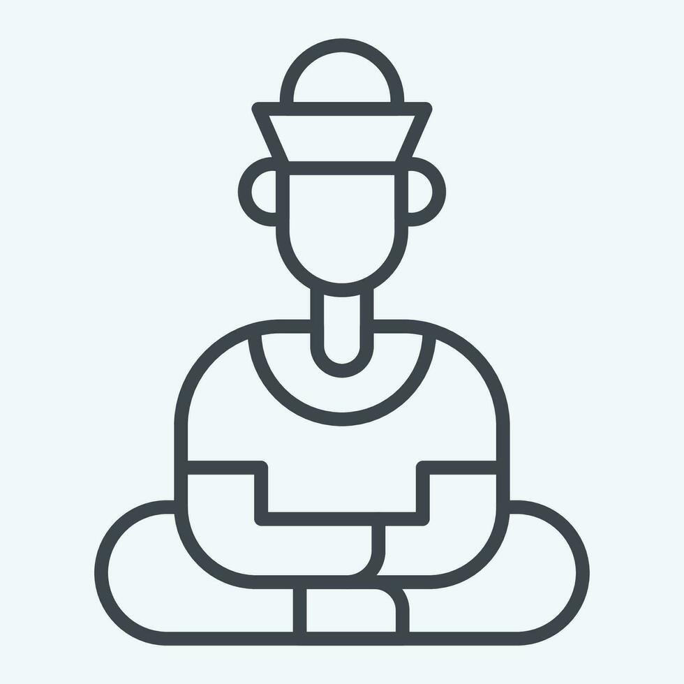 Icon Sculpture. related to Cambodia symbol. line style. simple design editable. simple illustration vector