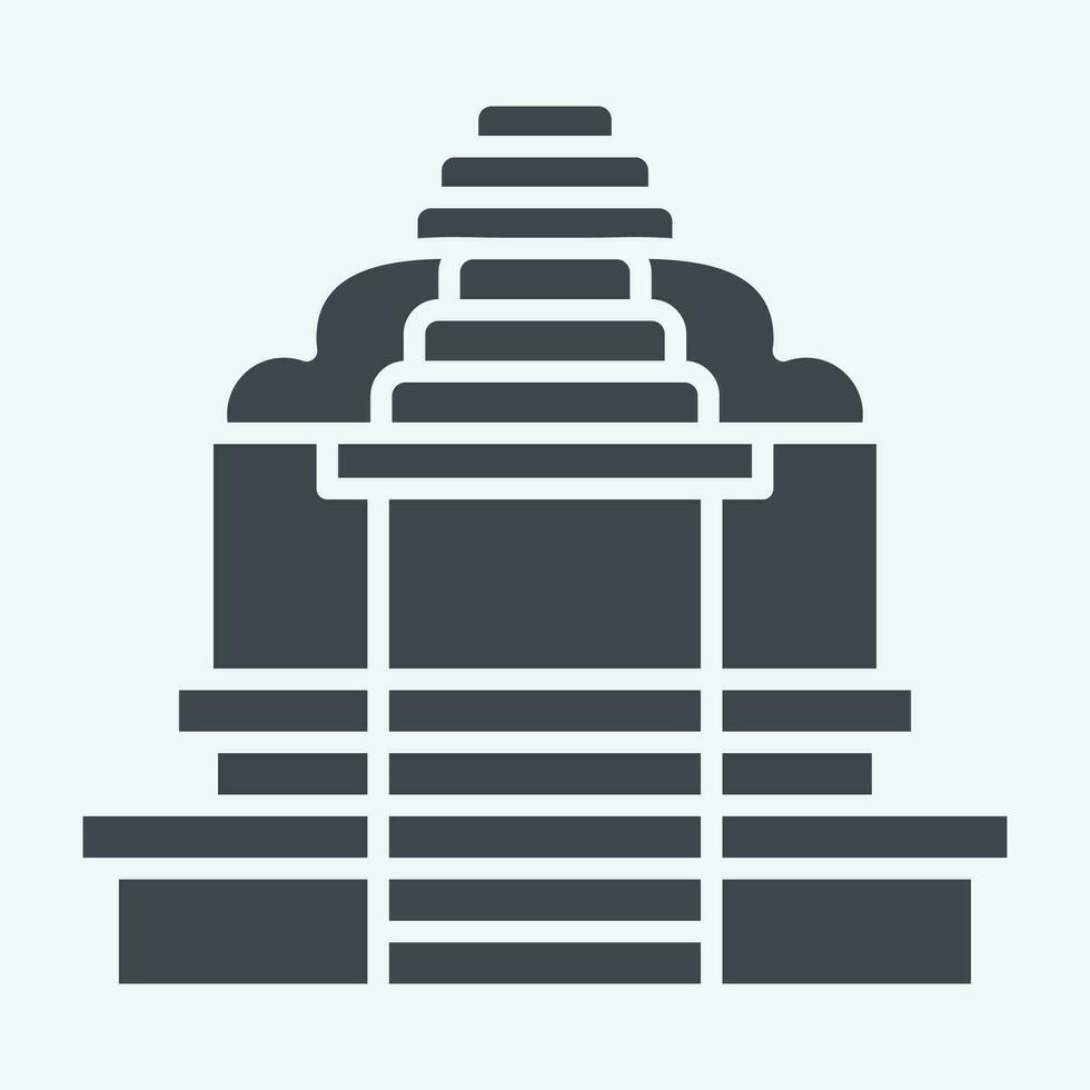 Icon Religion Hindu. related to Cambodia symbol. glyph style. simple design editable. simple illustration vector