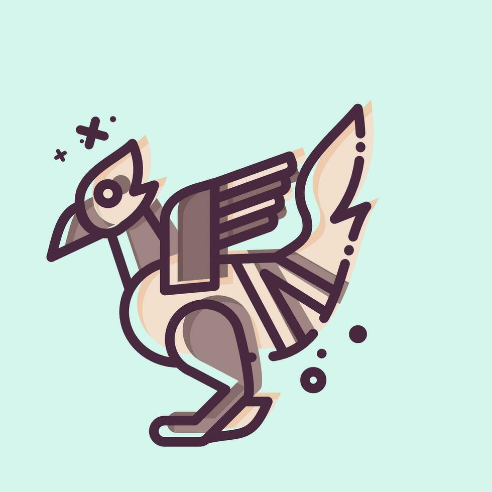 Icon Bird Statues. related to Cambodia symbol. MBE style. simple design editable. simple illustration vector