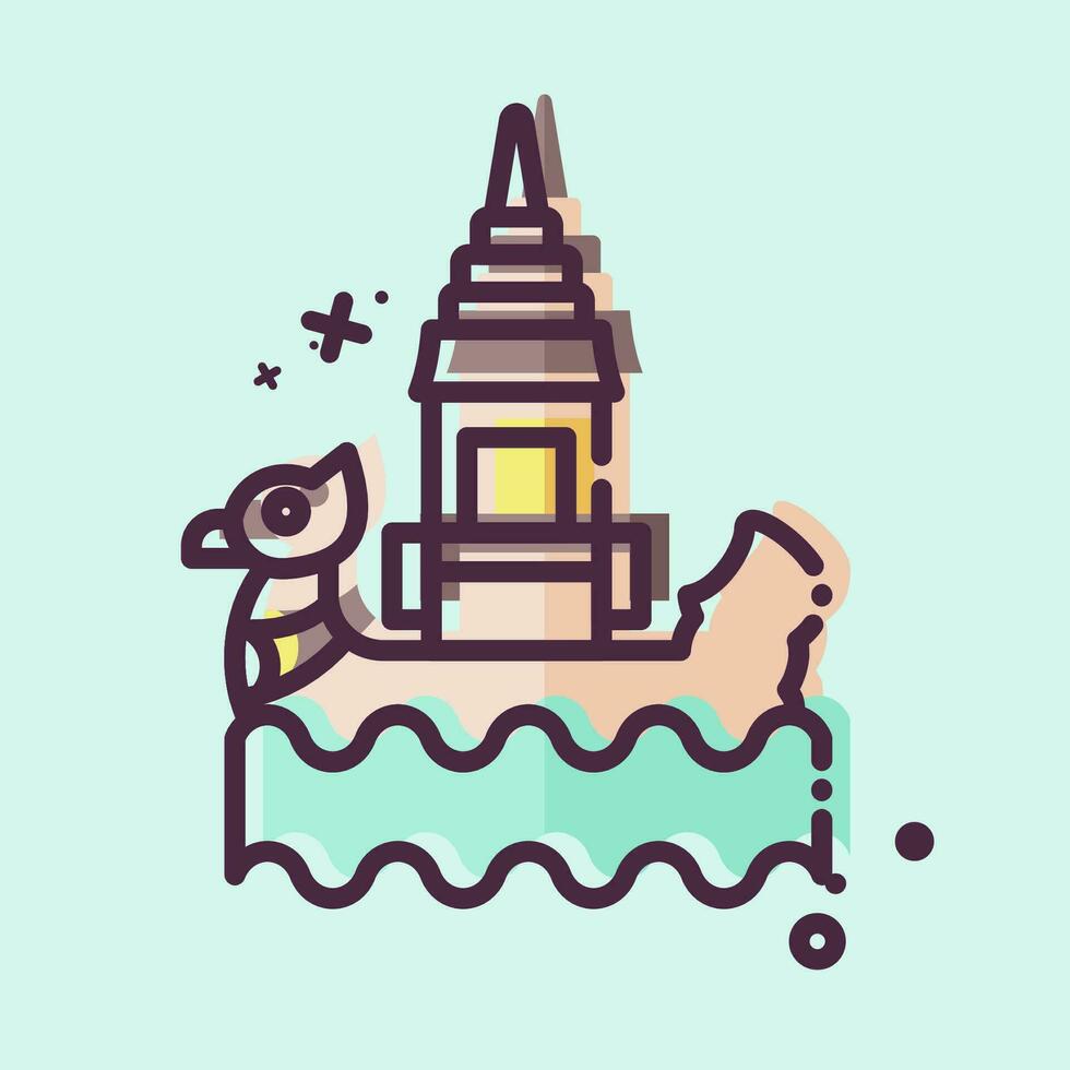 Icon Bon Om Touk. related to Cambodia symbol. MBE style. simple design editable. simple illustration vector