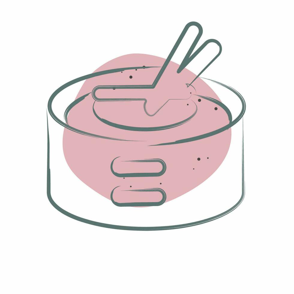 Icon Amok. related to Cambodia symbol. Color Spot Style. simple design editable. simple illustration vector
