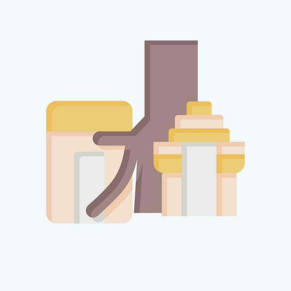 Icon Ta Prohm. related to Cambodia symbol. flat style. simple design editable. simple illustration vector