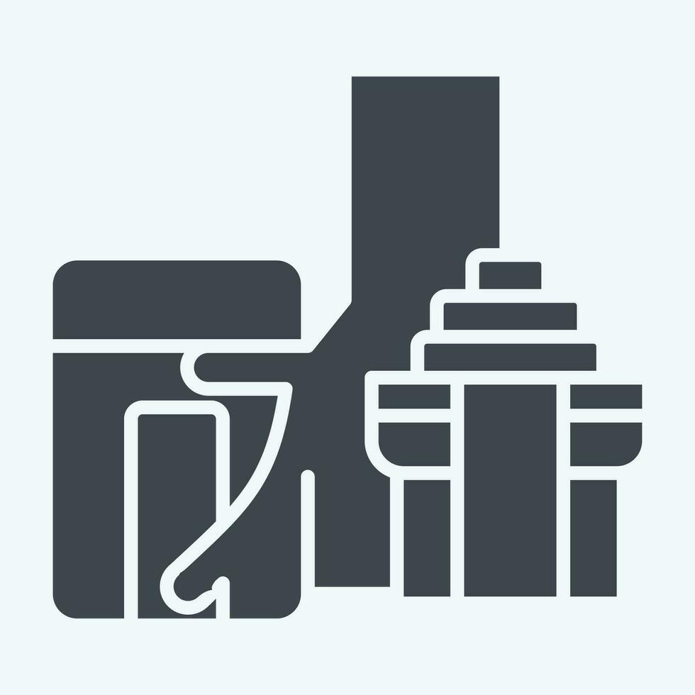 Icon Ta Prohm. related to Cambodia symbol. glyph style. simple design editable. simple illustration vector