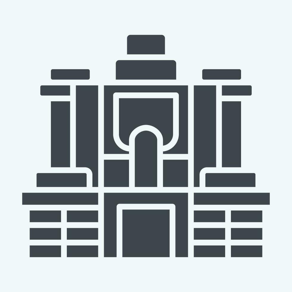 Icon Angkor Thom. related to Cambodia symbol. glyph style. simple design editable. simple illustration vector