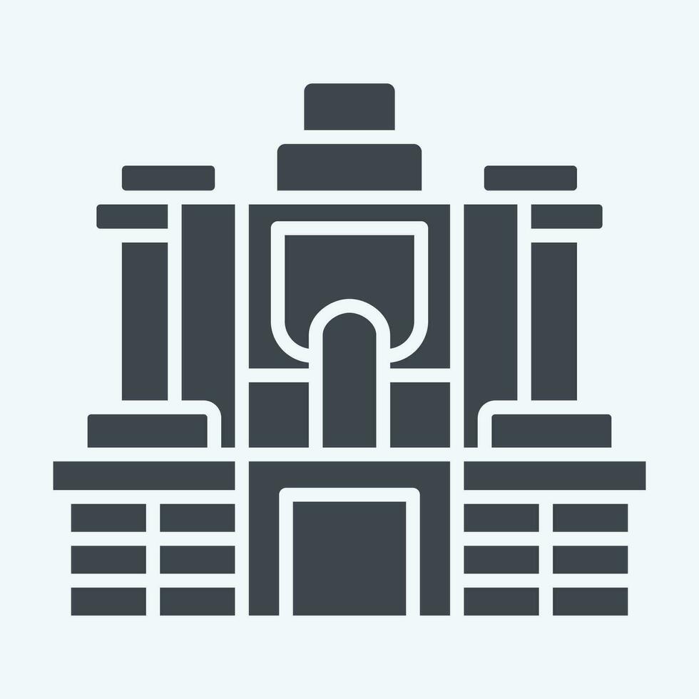 Icon Angkor Thom. related to Cambodia symbol. glyph style. simple design editable. simple illustration vector